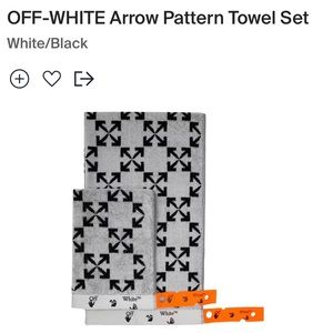 OFF-WHITE arrow towel set.